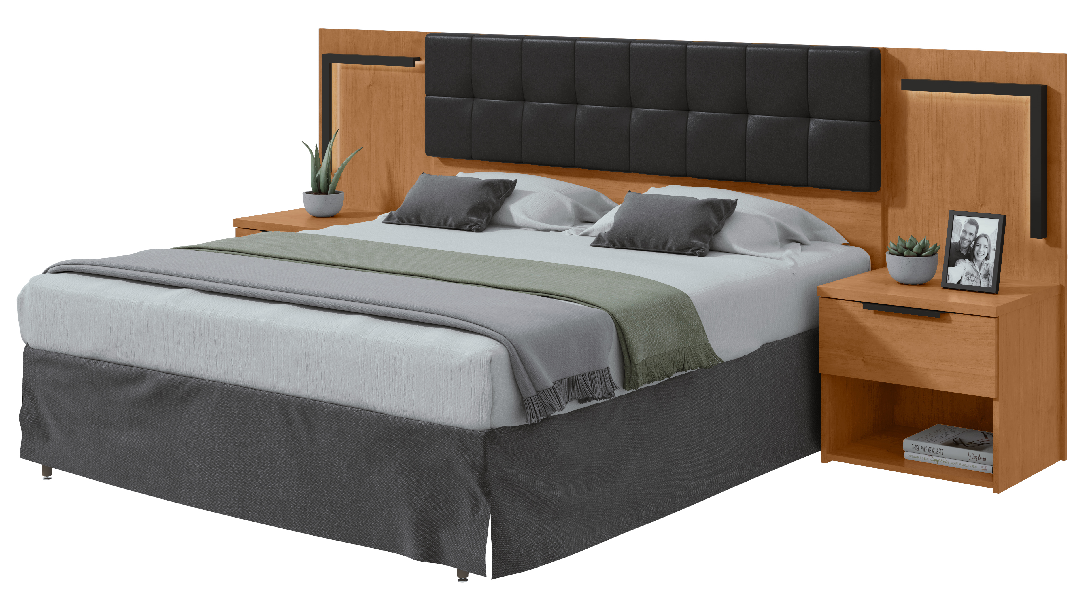 CABECEIRA BOX 1,6 CALITAN 2023 AMENDOA CLEAN/PRETO#KORINO PRETO#S/LED