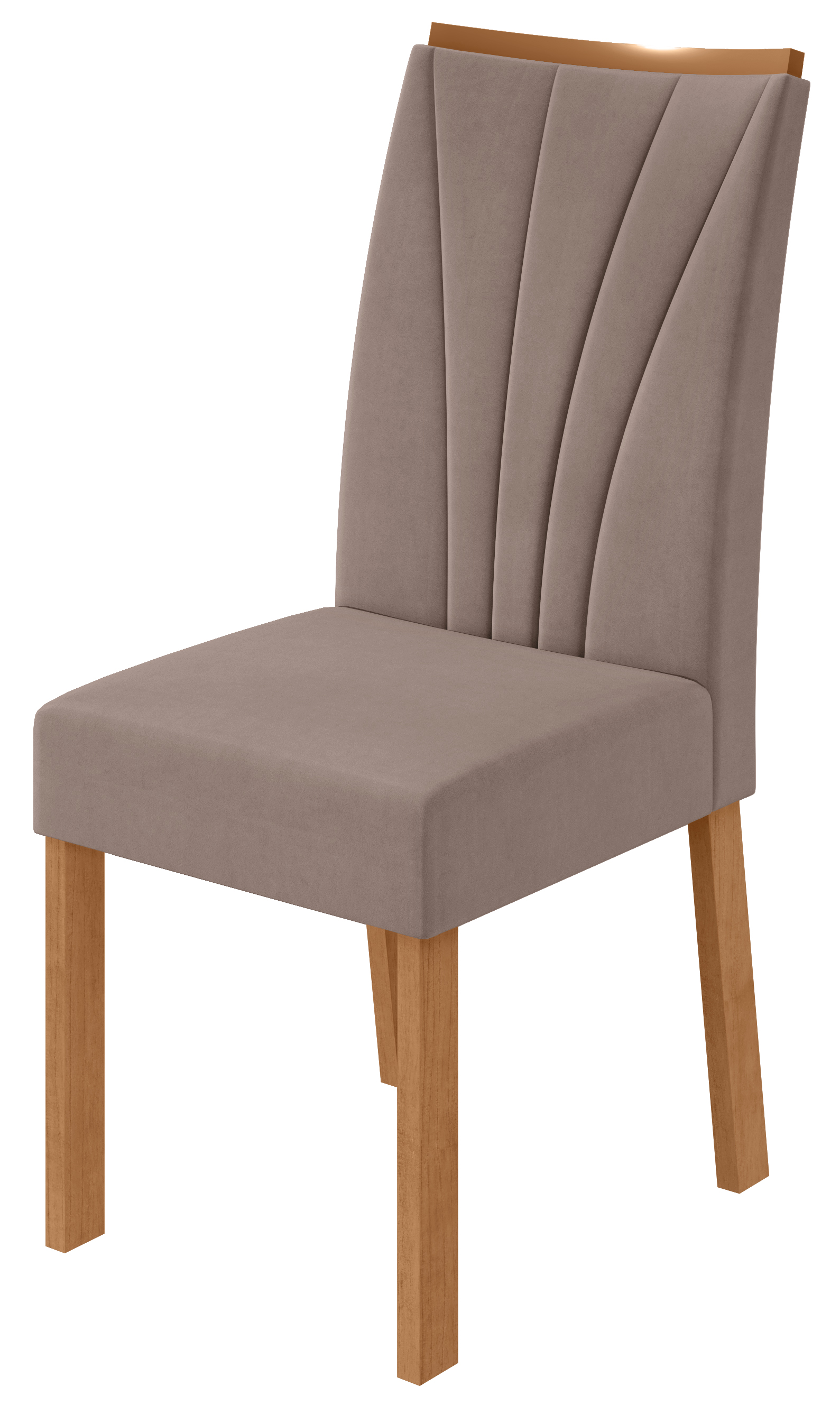 CADEIRA APOGEU 2025 C/6 AMENDOA CLEAN#SUEDE ANIMALE BEGE